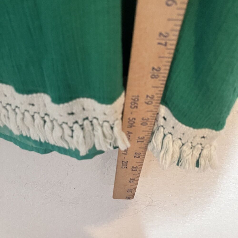 Umgee Shift Dress Women Large Mini Green Crochet Boho Colorful Hippie Retro - Picture 9 of 9